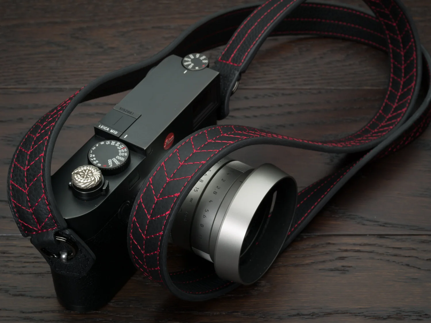 Leather Camera Strap Classic quilted