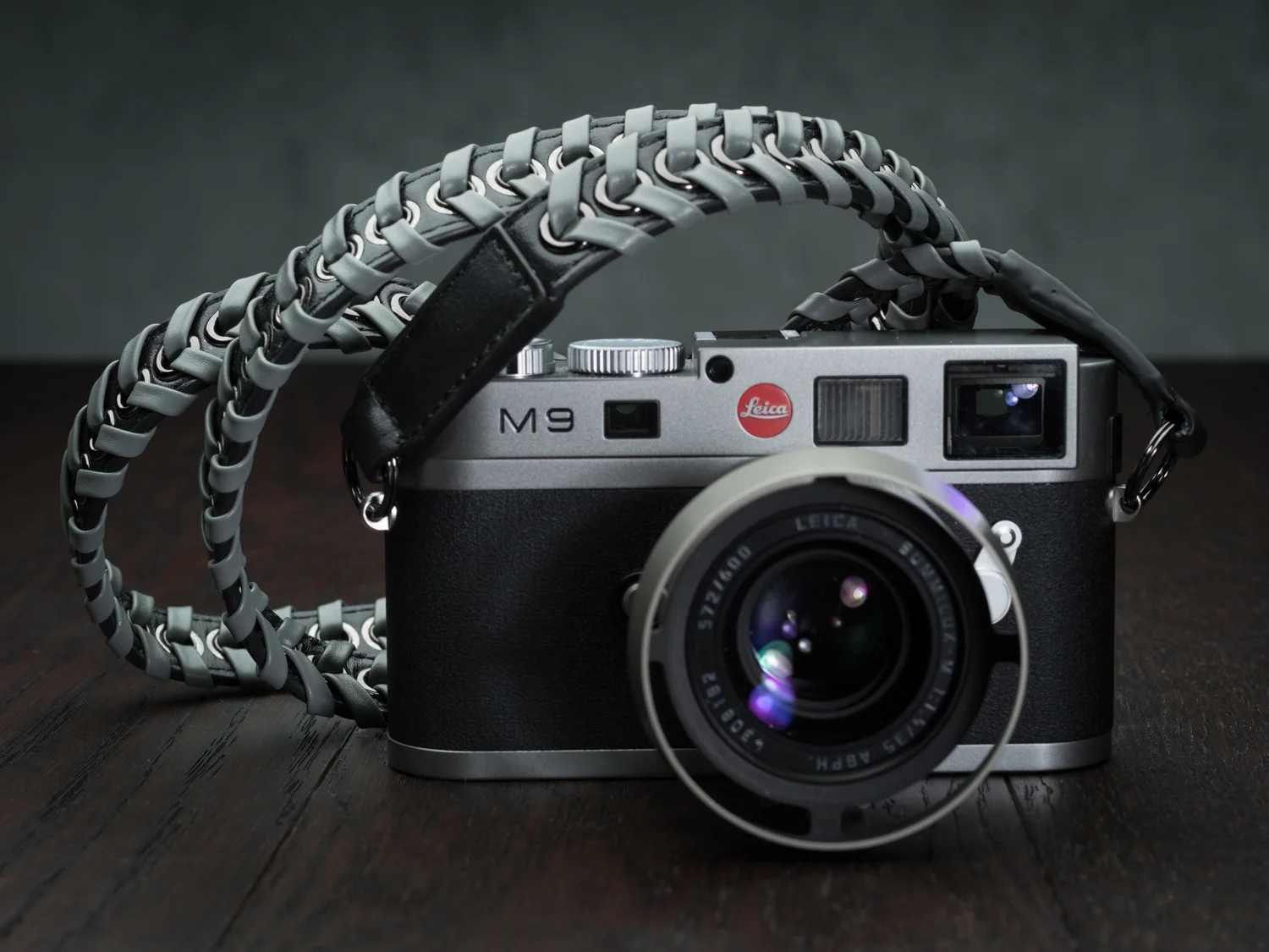 Vi Vante Ascari Nardo Gray Napa Leather 47" Camera Strap