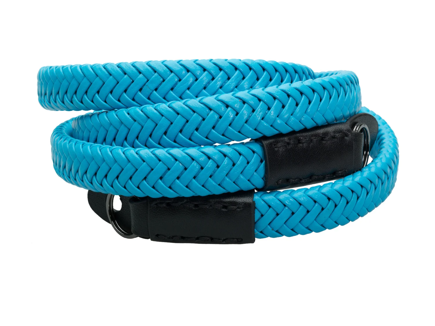 Vi Vante matador miami blue leather braided camera strap.jpg