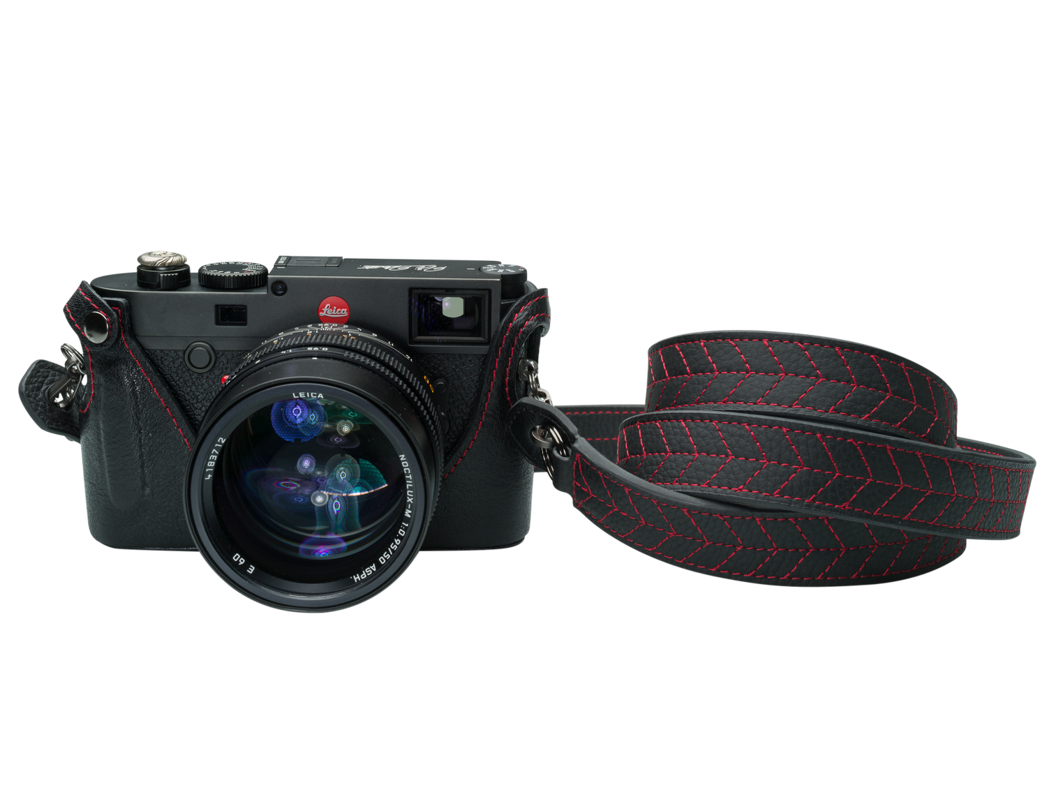 Vi Vante Leica M10/M11 Phoenix Half Case Black w/ Red Stitching and Interior, image 11