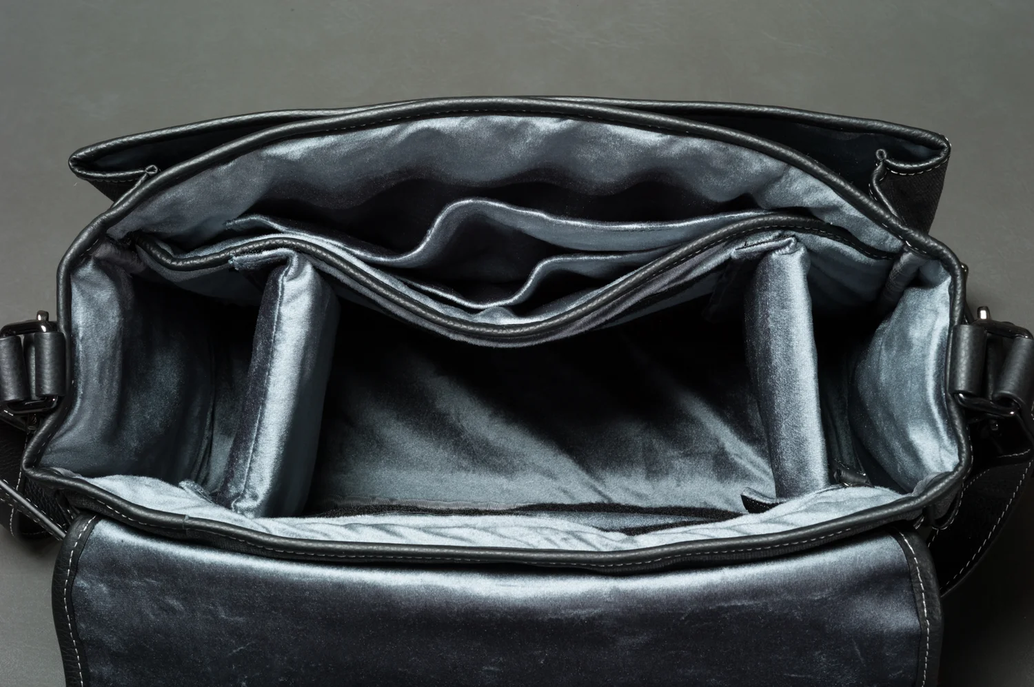 Waxed Canvas & Leather Camera bag by Vi Vante microsuede interior luxury designer
