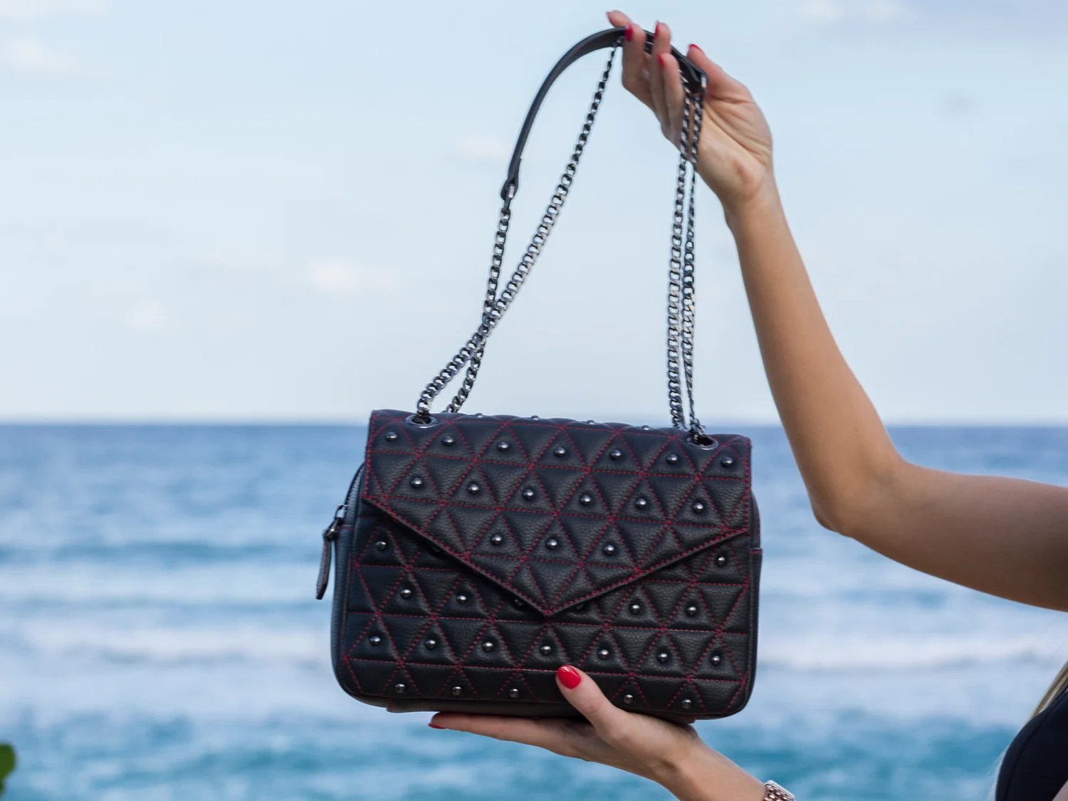 The Vi Vante "Crush" Quilted Leather Ladies Purse Handbag, image 11