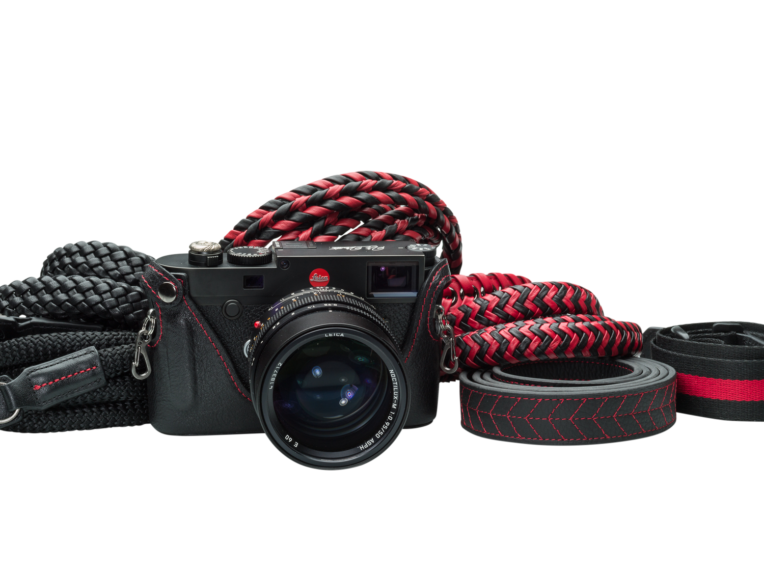 Vi Vante Leica M10/M11 Phoenix Half Case Black w/ Red Stitching and Interior, image 9