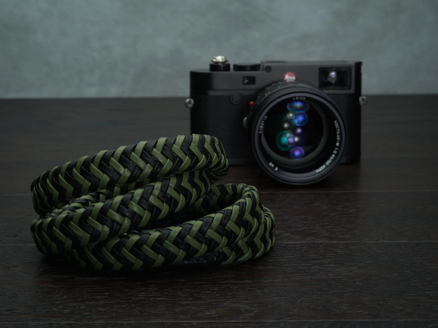 Leica Safari Green leather Camera Strap Vi Vante