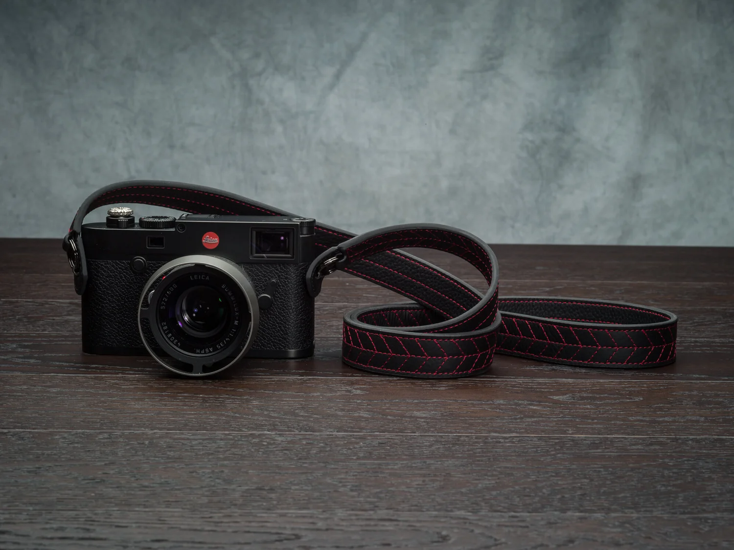 Leather Camera Strap Classic quilted