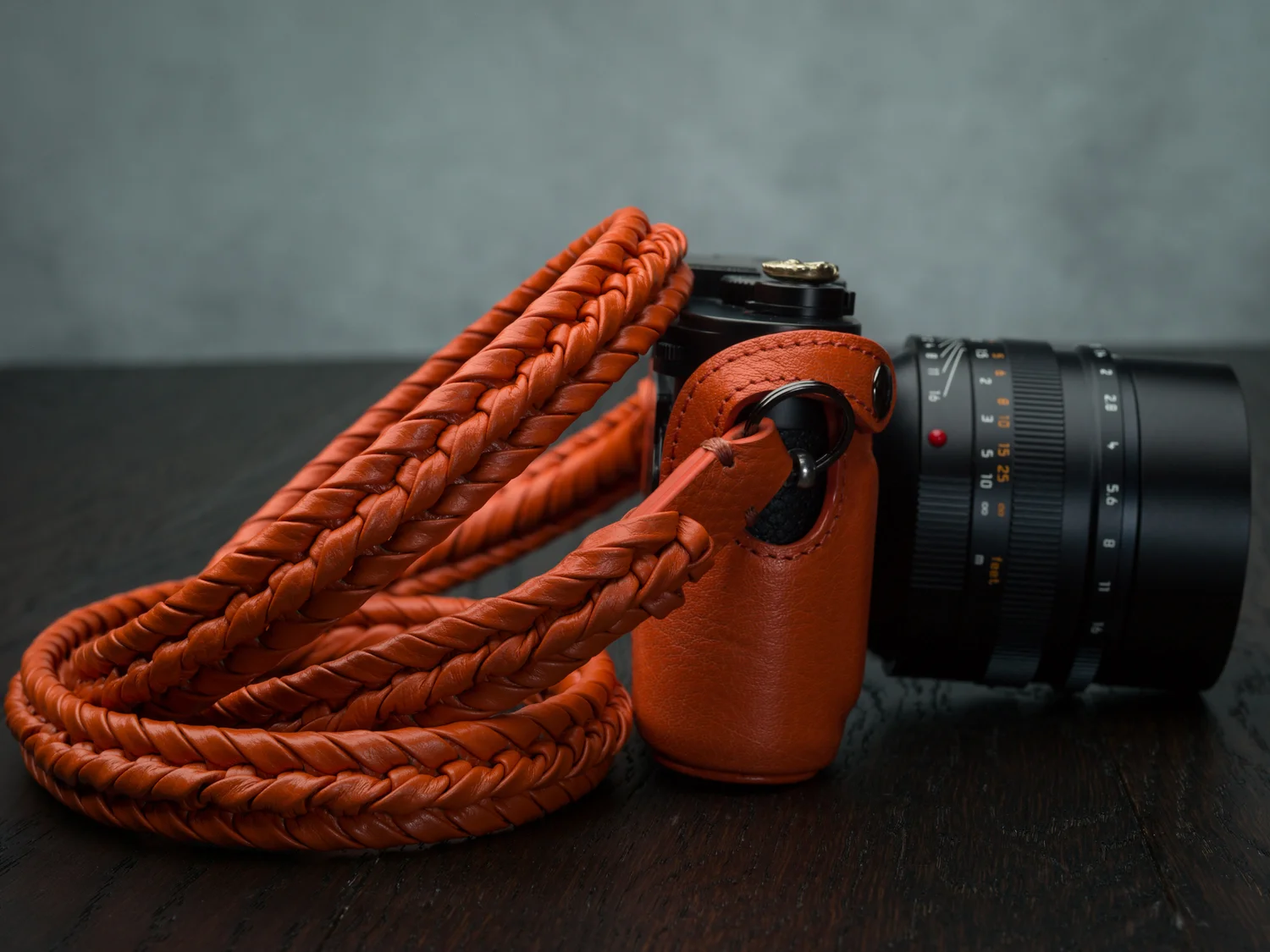Leica M10/P M240/P Vi Vante Classique Orange Leather Half Case, image 5