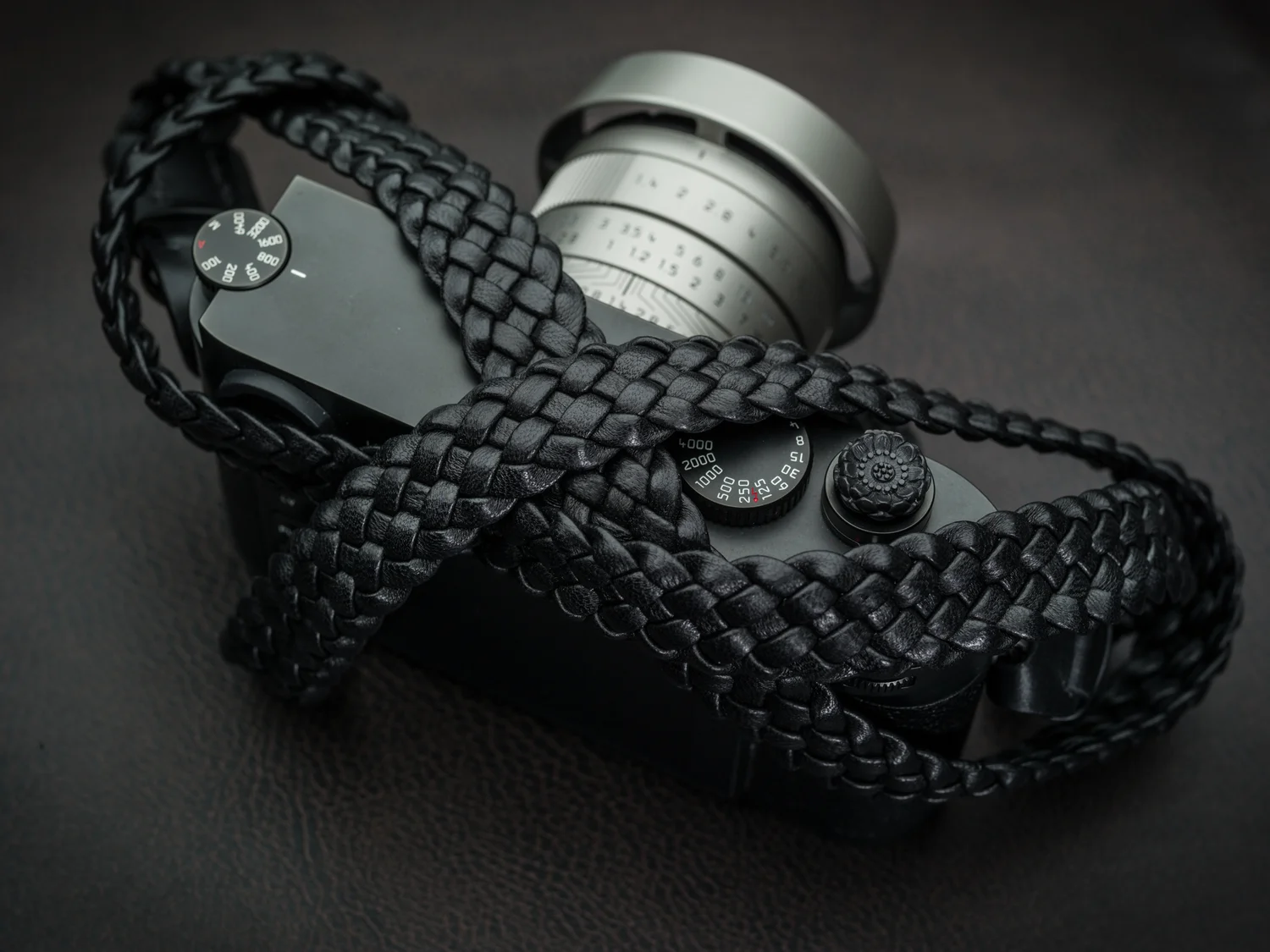 Lambskin Leather Braided Camera Strap