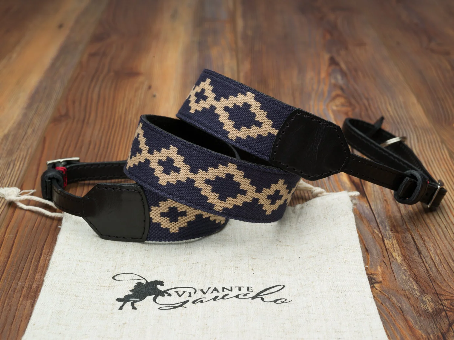 The Vi Vante Gaucho "La Pampa" Leather Camera Strap; Adustable Fits Slotted and Lug Mounts, image 3