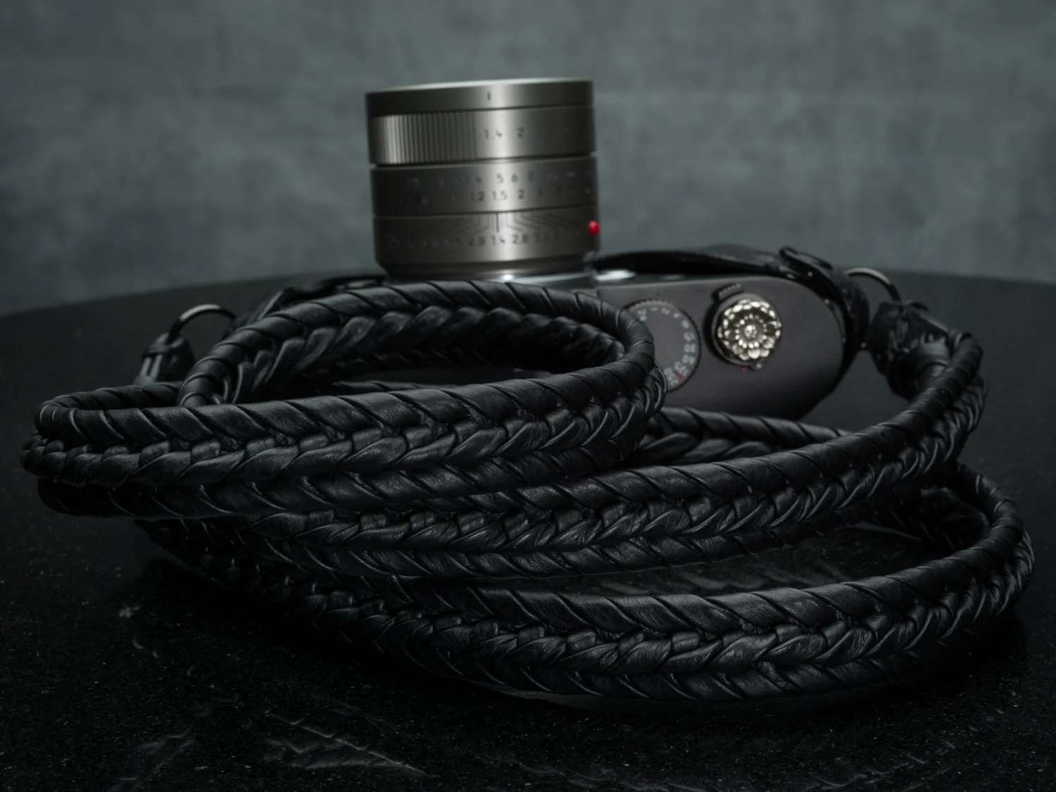 designer leather camera strap