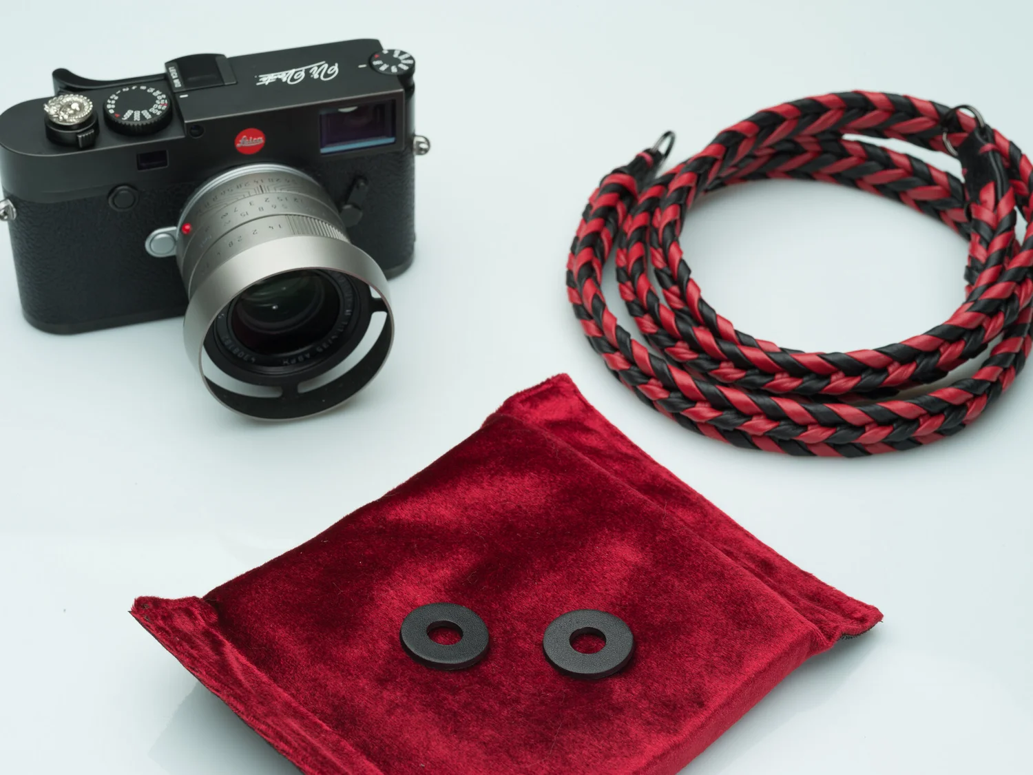 Leica camera side protection circles leather