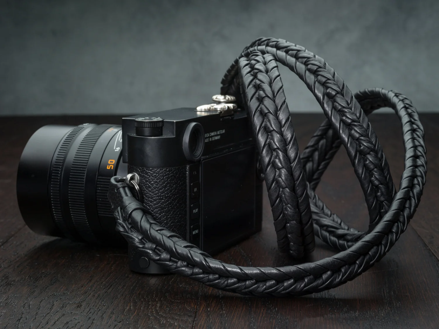Vi Vante "Ultime" Blackout Braided Leather Camera Strap, image 9