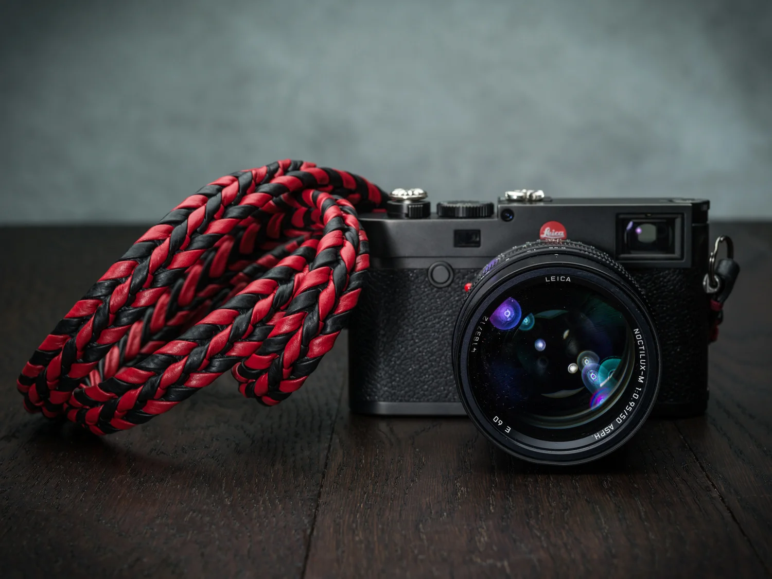 Vi Vante Ultime Phoenix Red Black Braided Leather Camera Strap, image 6