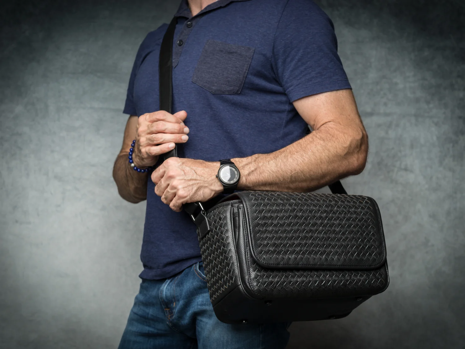 Vi Vante "Targa" Hand Woven Leather Camera Bag with Inside Bag, image 12