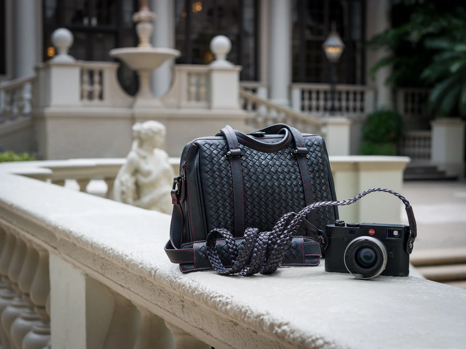 Lambskin Leather Braided Camera Strap