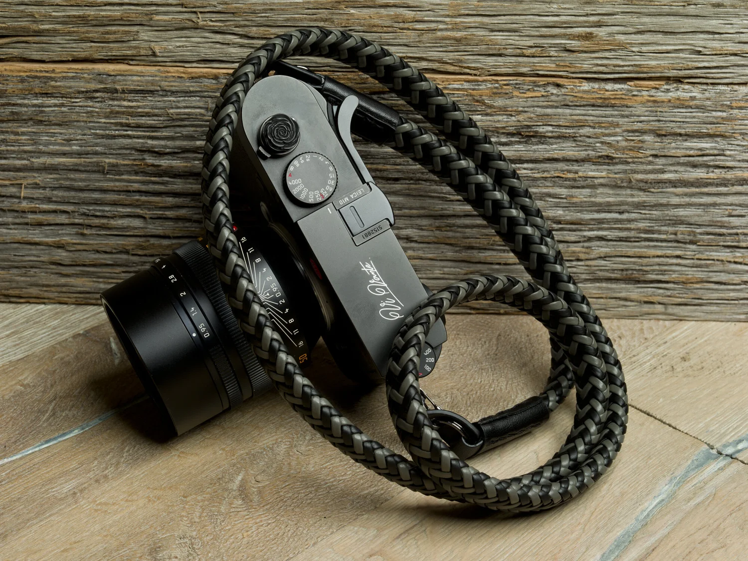 Vi Vante Monochrom Edition Matador Leather braided camera strap 47"