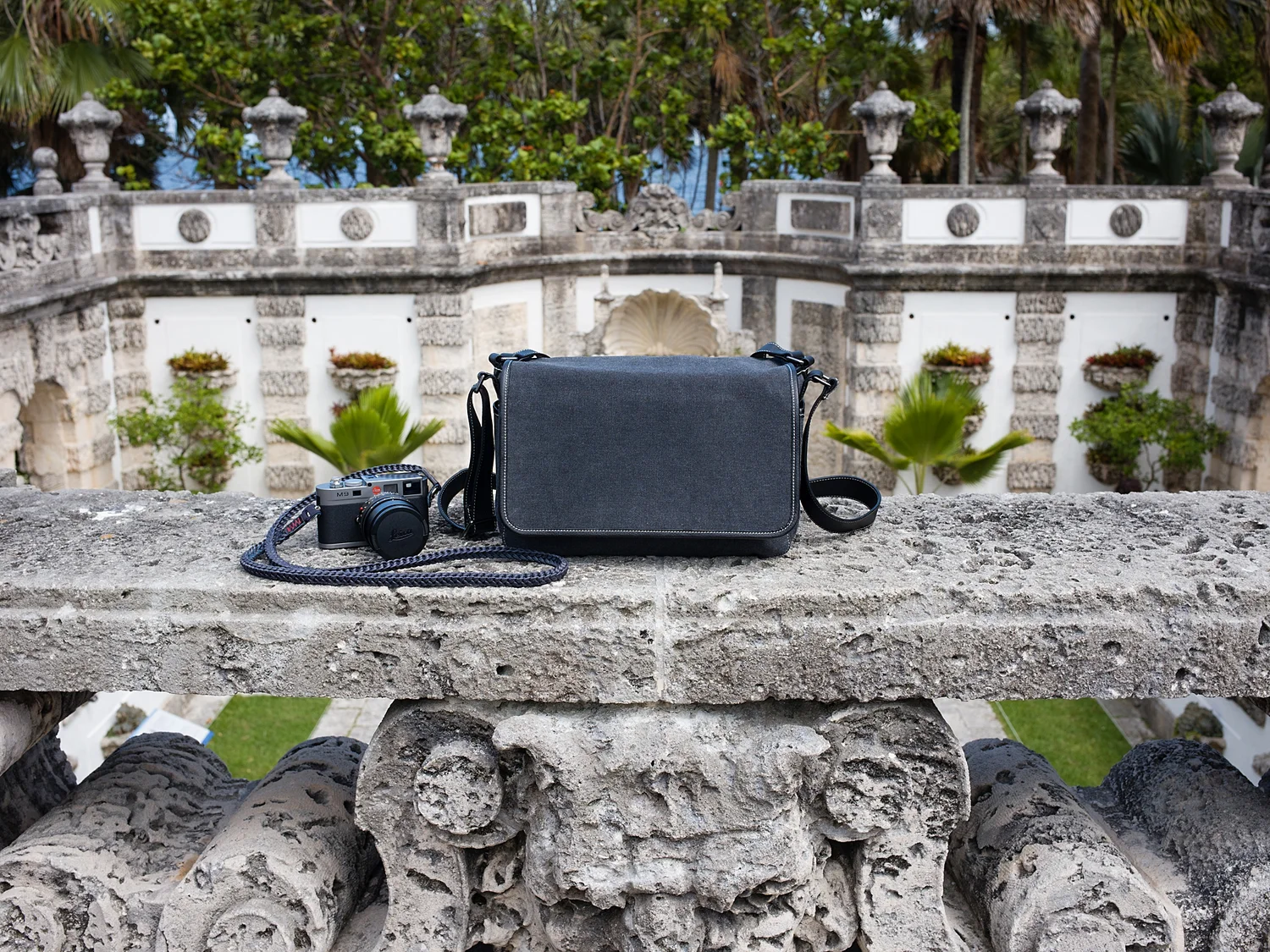 Waxed Canvas &amp; Leather Camera bag by Vi Vante microsuede interior luxury designer Vizcaya