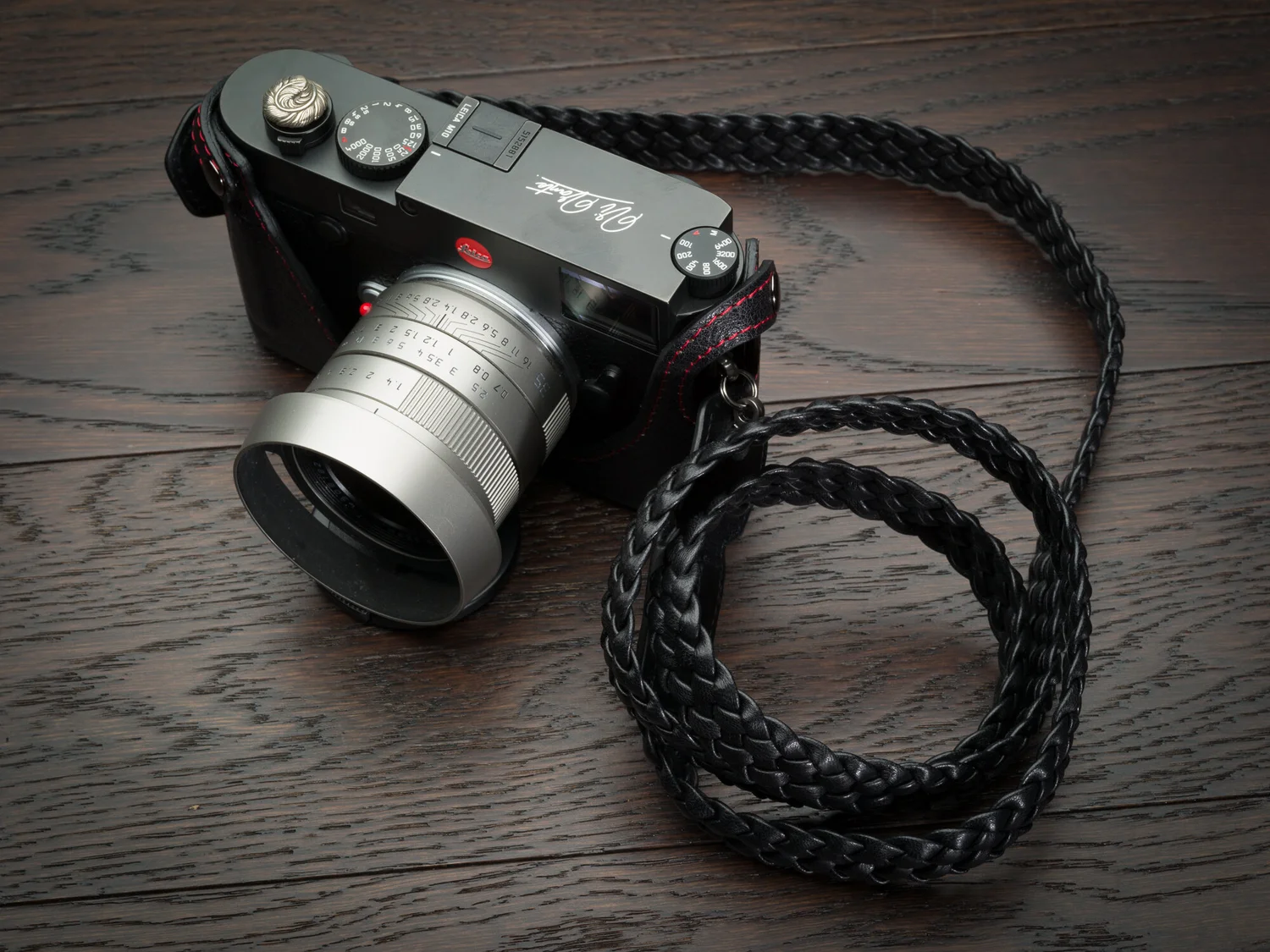 Lambskin Leather Braided Camera Strap