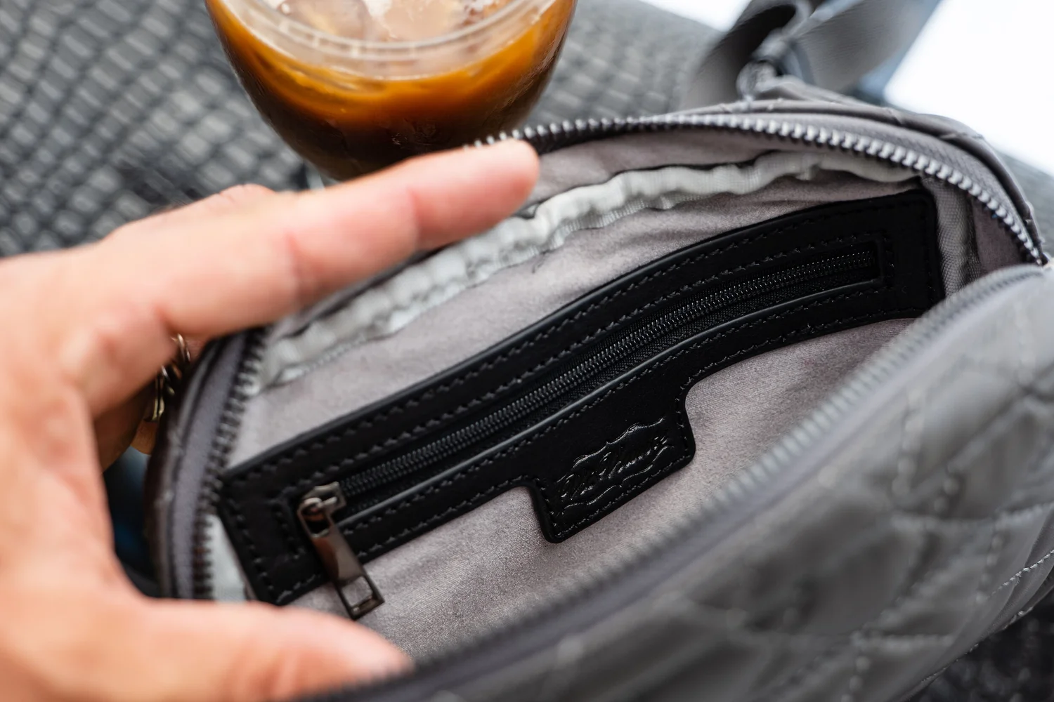 Vi Vante Lambskin Leather Quilted Waist Bag / Fanny Pack, image 8