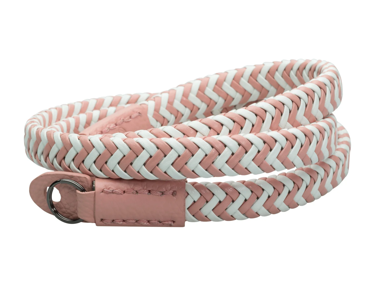 Vi Vante matador pink and white leather braided camera strap.jpg