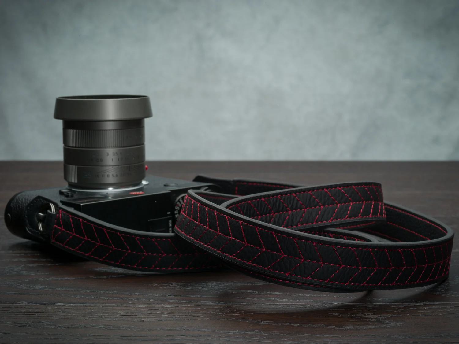 Leather Camera Strap Classic quilted