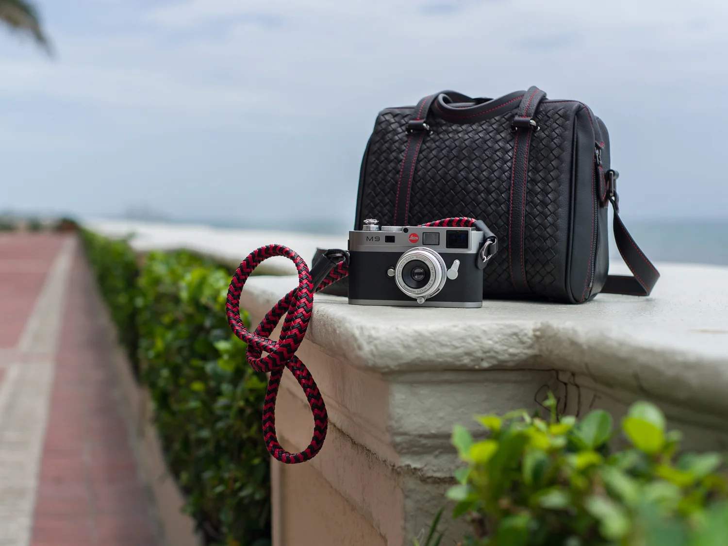 Vi Vante Matador "Phoenix" Red and Black Braided Leather Camera Strap, image 7