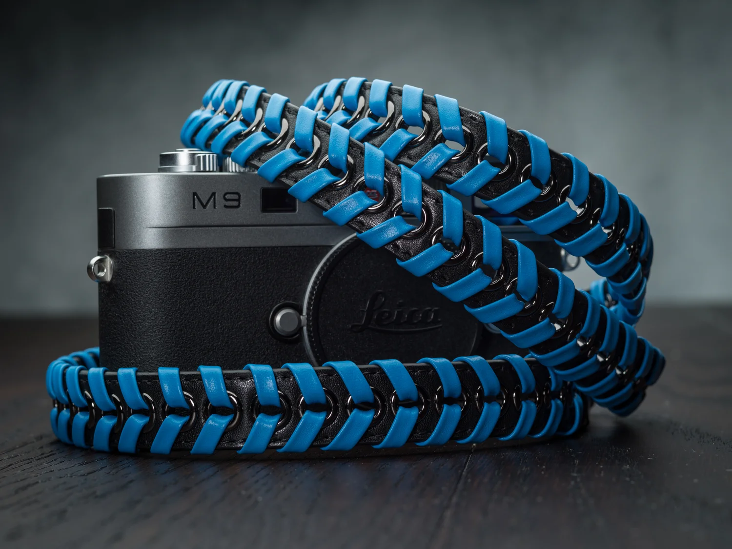 Vi Vante Ascari Sapphire Blue Napa Leather 47" Camera Strap, image 1