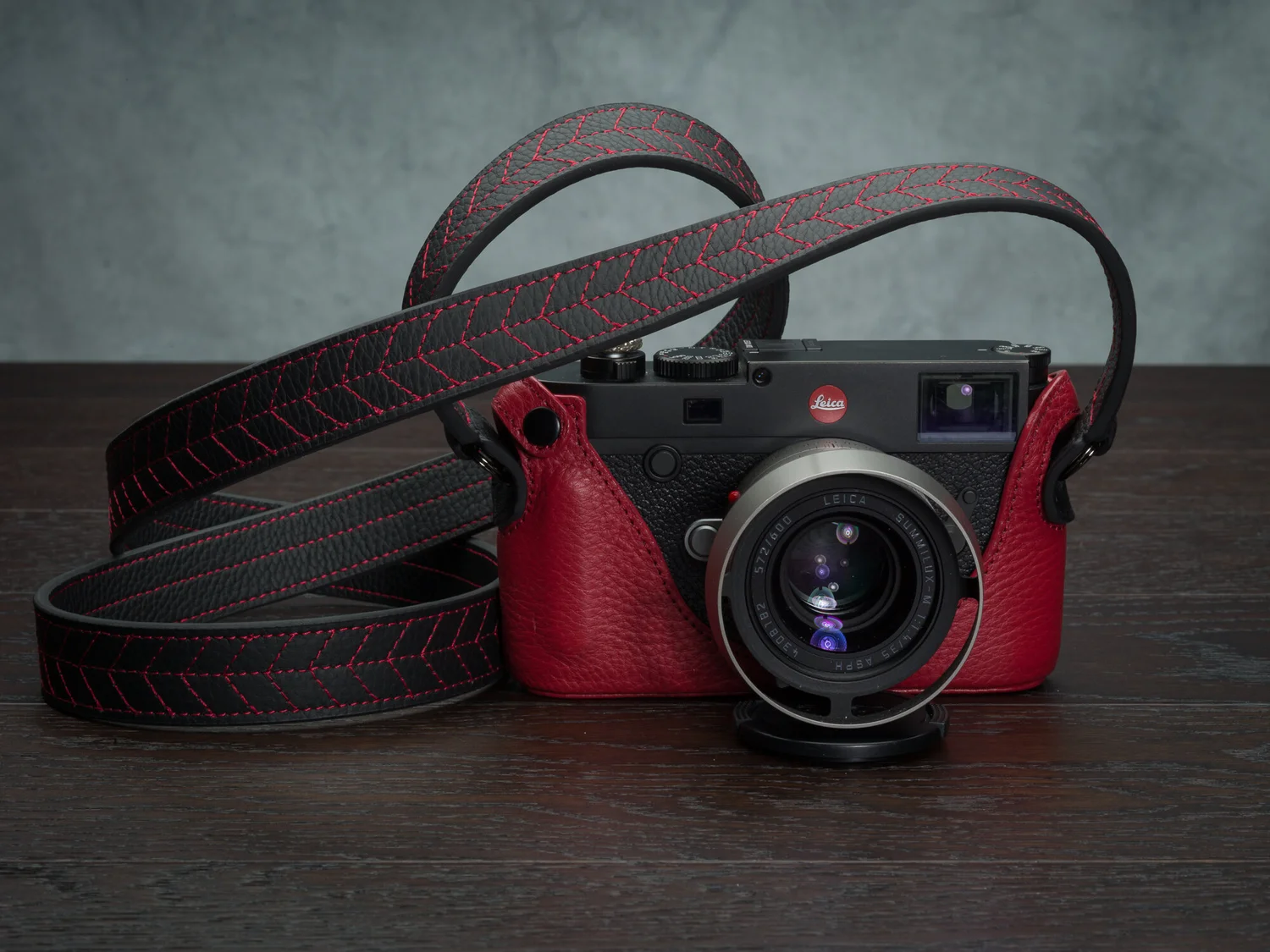 Leather Camera Strap Classic quilted