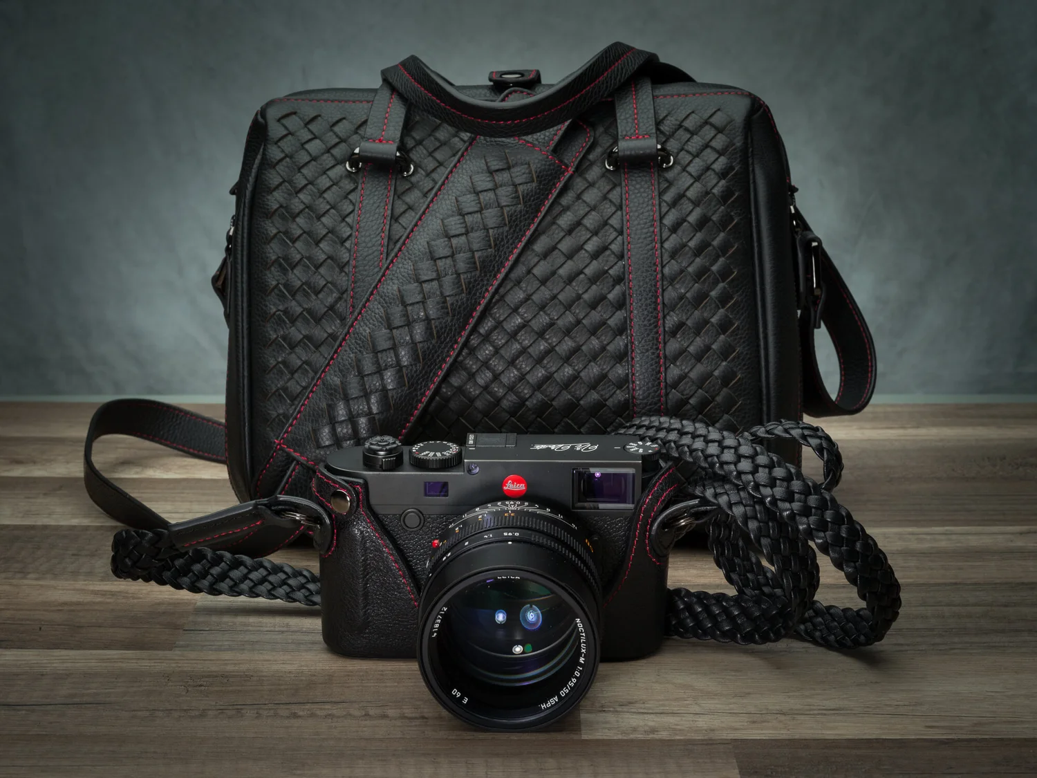 Lambskin Leather Braided Camera Strap
