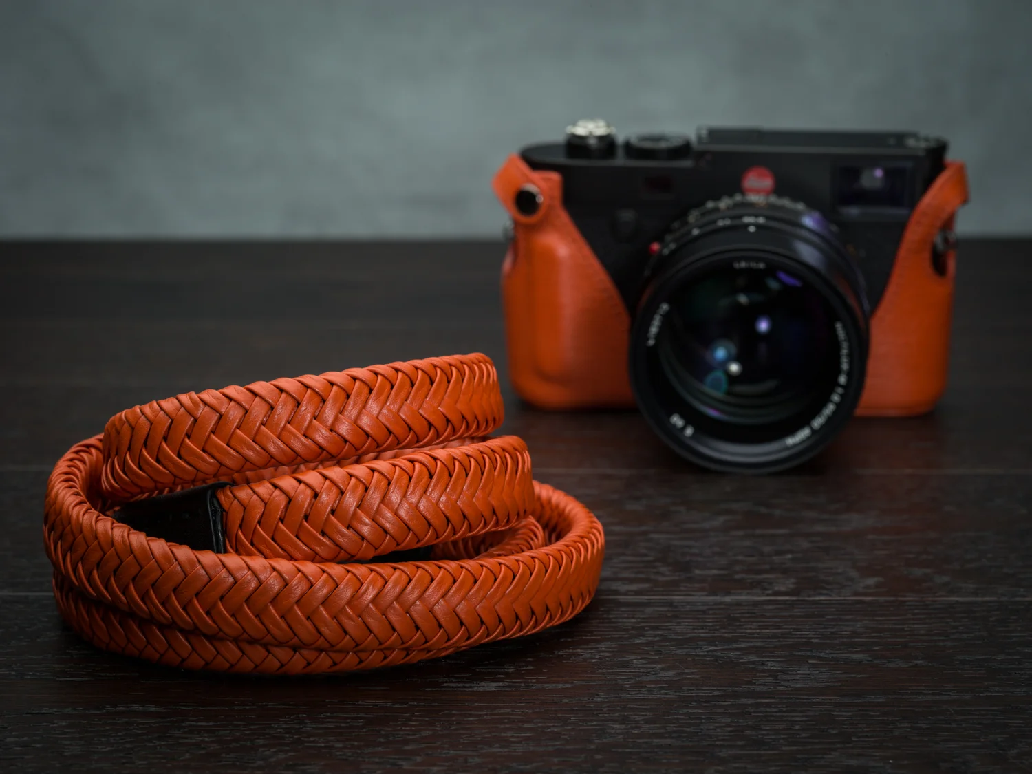 Leica M10/P M240/P Vi Vante Classique Orange Leather Half Case, image 8