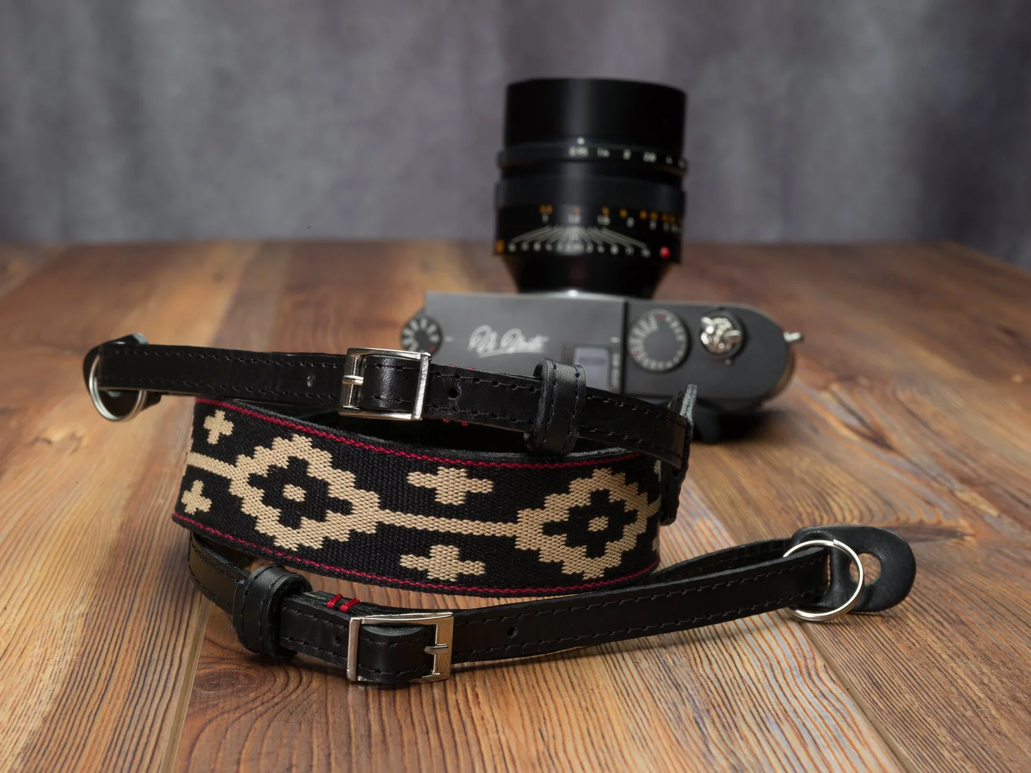The Vi Vante Gaucho "Patagonia" Leather Camera Strap; Adustable Fits Slotted and Lug Mounts, image 7